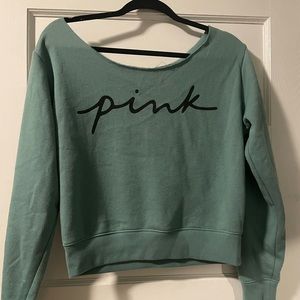 PINK Victoria’s Secret Off Shoulder Sweatshirt, Size Small